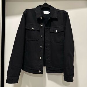 Black Cafe Kitsune Black Tab Denim Jacket